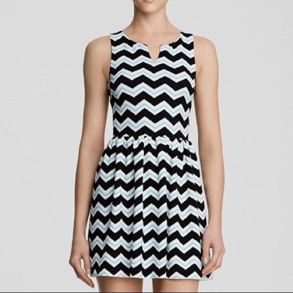 aqua fit and flare dress - Picture 1 of 5